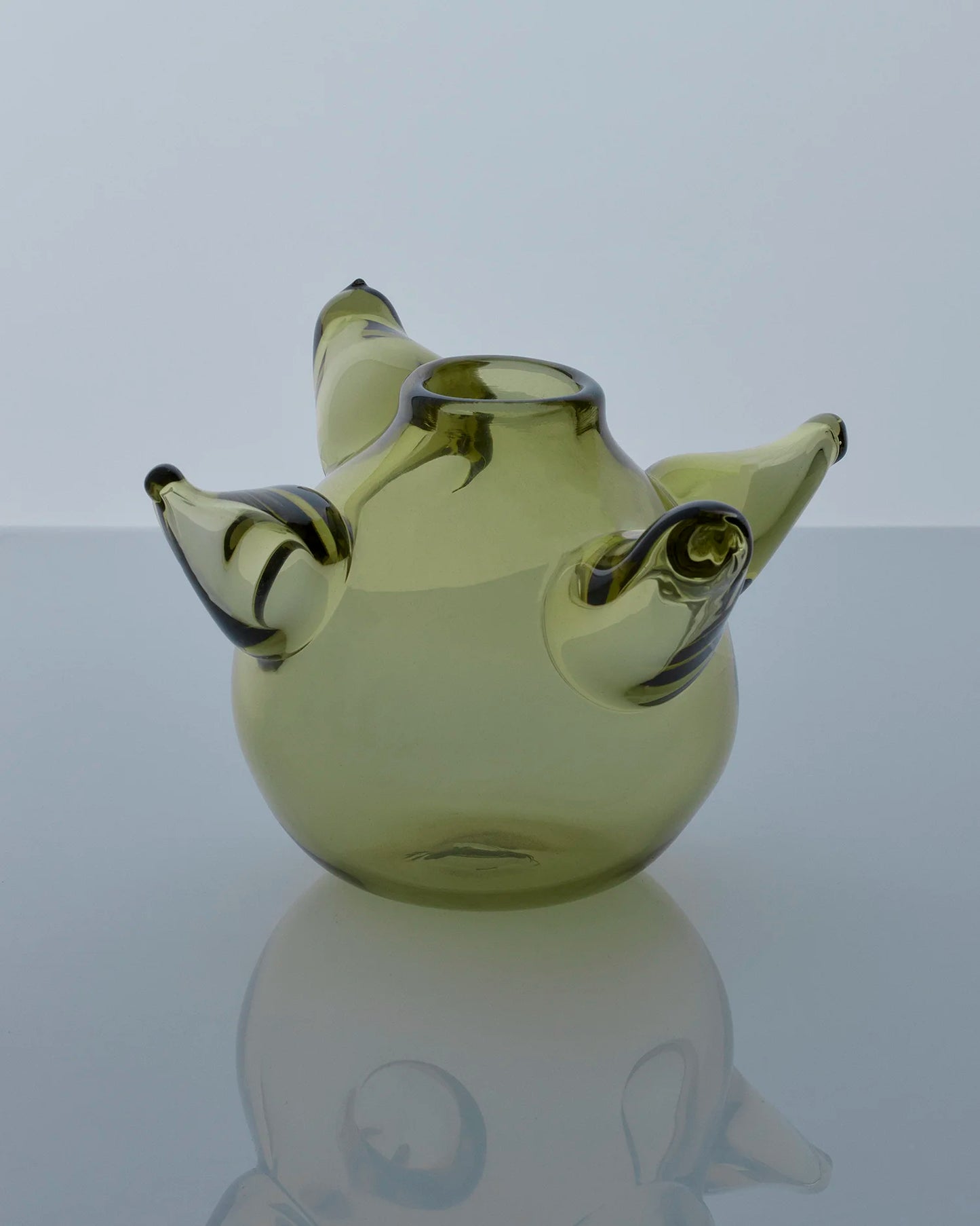 Horn Vase - Forest Glass