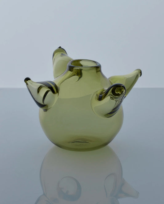 Horn Vase - Forest Glass