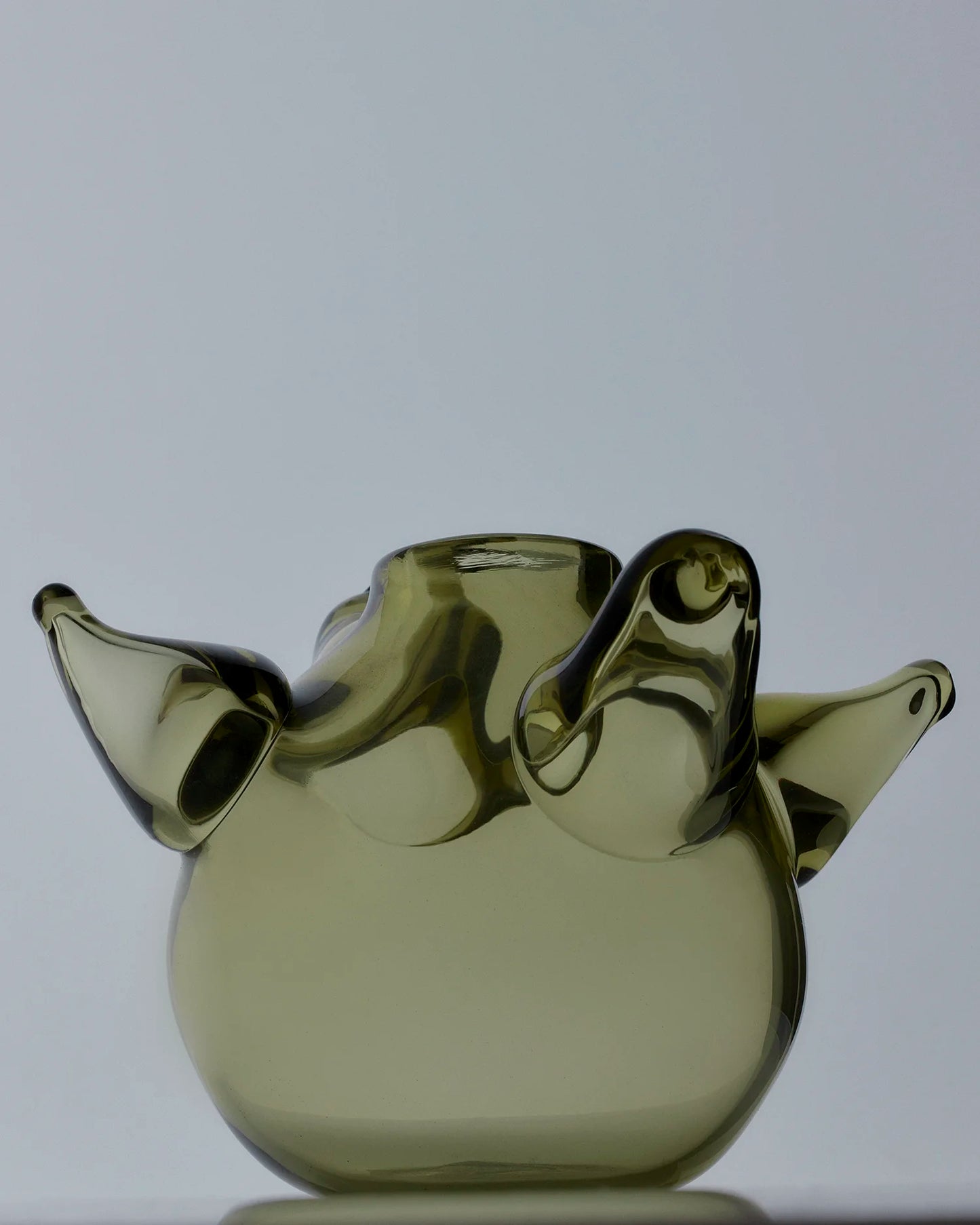 Horn Vase - Forest Glass